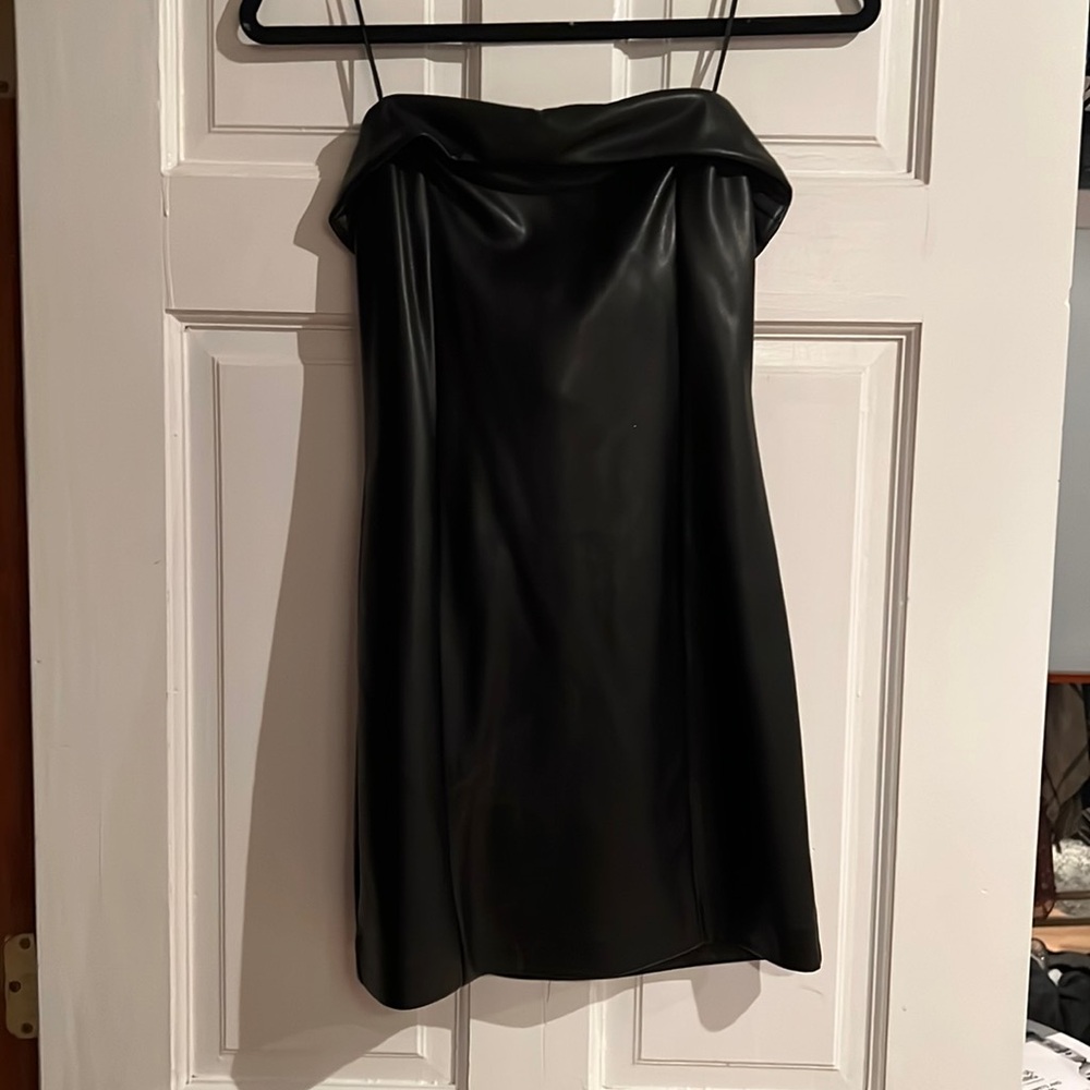 Dynamite black leather dress